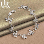 925 Sterling Silver Smooth Bright Bead Ball Chain K&auml;ev&otilde;ru Ehted 20CM