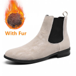 Mood, uued talve pluss poolsaapad, meeste jalatsid Meeste vabaaja &auml;rilised Chelsea saapad K&auml;sitsi valmistatud nahast mood mootorrattasaapad 37