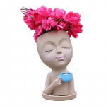 Kohvit&uuml;druku lillevaas Taimepotid Lillepott Kodu dekoratiivne kunstivaas X3UC khaki