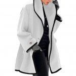 Naiste mantli v&auml;rviga sobiv lahtine &uuml;he n&ouml;&ouml;biga paks, soe, pikk varrukas, avara kapuutsiga villane mantel Naiste talvised &uuml;ler&otilde;ivad M