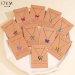 17KM 10 tk v&auml;rviline liblikas ripats Y2K lihtne moodne kaelakee p&uuml;hadepeo kohting - kingitus igap&auml;evaseks ehteaksessuaarid 10PCS