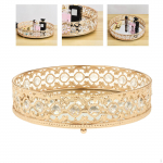 1 tk Dekoratiivne Klaaspeegel Meigialus V&auml;ljapanek Vannituba Pulmadekoratsioon S&uuml;nnip&auml;evakingitus kuldne