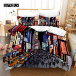 New Yorgi &ouml;&ouml;vaatega voodipesukomplekt Queen-suurusega voodipesukomplekt / tekikott Padjap&uuml;&uuml;ri komplekt Pehme kodutekstiilist voodipesu AU Single(140x210cm)