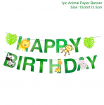 Jungle Animal Palju &otilde;nne s&uuml;nnip&auml;evaks Garlandi b&auml;nner Safari peotarbed 1. s&uuml;nnip&auml;eva peokaunistused Lastele Wild One Baby Shower Decor