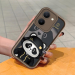 Pehme silikoonist ruudukujulise redeli mustriga telefoni&uuml;mbris, t&auml;ielikult kattev, kaamera p&otilde;rutuskindel kaitse, kummist &uuml;mbris Vivole Vivo V15 Pro pruun