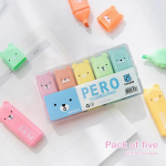 5 tk makarooniv&auml;rvi minik&otilde;rgenduskynad pehme otsaga v&auml;rvilised markerid fluorestseeruvad kooli kontoritarbed &otilde;pilaste kirjatarbed