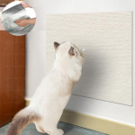 Seinale paigaldatav kassi ronimismatt, kulumiskindel, kriimustus, DIY ronimiskassi kraabits Diivanikaitse Isekleepuv kasside kriimustusplaat 40X100CM soe valge v&auml;rv