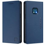 Luksuslik nahast &uuml;mbris Nokia HMD Fuison/Skyline jaoks Nokia G21 G11 C30 X30 XR20 RFID blokeerimiskaardi pesad Magnetiline atraktsioonistatiiv P&otilde;rutuskindel klappkate Nokia HMD Pulse Pro tumesinine v&auml;rv