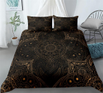 Must Mandala Boho Tekikottide Komplekt King Queen Double Full Twin Single Suurusega Voodipesu Komplekt EU Double(200x200cm)