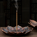 1tk sulamist viirukip&otilde;leti pulgahoidja plaadip&otilde;leti taldrik Buddhism Coil Lotus Censer, viirukip&otilde;leti. Lotus Flower