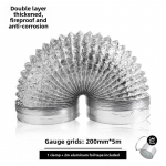 Universaalne alumiiniumfooliumist ventilatsioonikanal &otilde;hupuhastitele ja vannitoa v&auml;ljat&otilde;mbele 20cm 5m smoke exhaust duct