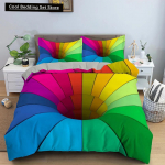 Abstraktne ps&uuml;hhedeelne voodipesukomplekt, m&uuml;stiline tekikott, padjap&uuml;&uuml;r, tekikott, kaheinimesevoodi, kuninglik suurus, noortele m&otilde;eldud pol&uuml;estertekk, EU single(135x200cm)