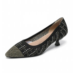 Naiste t&ouml;&ouml;kingad, kassipoegade kontsad, terava ninaga, kootud mugavad libisevad jalan&otilde;ud naistele, vabaaja ja pidulikud kingad, madala kontsaga kingad 34