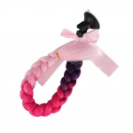 Creative Syntheitc kiiver Pigtails Gradient kaldtee kiiver punutised hobusesaba juuksed koos iminapp ja Bowknot mootorratta jaoks 1