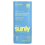 ATTITUDE, Sunly, mineral sunscreen stick, children's, SPF 30, fragrance-free, 2.1 oz (60 g)