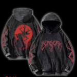 Gooti stiilis vanaaegsed pestud kapuutsid Hambad Naljakad tr&uuml;kitud kampsunid Harajuku Retro pikkade varrukatega pullover Naiste Y2k &uuml;lisuur kapuuts M