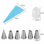 Silikoonist kondiitritoodete kott roostevabast terasest otsik DIY koogikreem kaunistusotsik suu glasuur torustiku kreem k&uuml;psetuskaunistused t&ouml;&ouml;riistad