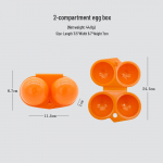 Kaasaskantav 6-restiline munakaitsealus &ndash; vastupidav v&auml;listingimustes kasutatav PP materjal 2 grid oranž