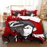 Lupin III Voodipesukomplekt &Uuml;he-, Kahe-, T&auml;is-, Kuninganna-, Kuninga suurusega Voodikomplekt T&auml;iskasvanu Laste Magamistuba Tekikoti Komplektid 3D Tr&uuml;kk Anime 70x133cm 2pcs