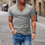 Meeste sportlik t&ouml;&ouml;baas igap&auml;evaste riiete T-s&auml;rk suvine Meeste &uuml;hev&auml;rviline Slim Fit vabaaja T-s&auml;rk l&uuml;hikeste varrukatega top S must