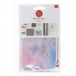 Papier patch flou - Bleu & Violet - 30 x 42 cm