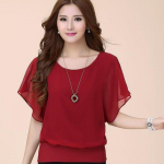 YYFS naistemood vabaaja suve kevade &uuml;hev&auml;rvilise tr&uuml;kiga l&uuml;hikeste varrukatega O-kaelusega pluusid ja s&auml;rgid S