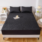 Veekindel lamineeritud puuvillane voodim&uuml;ts Simmonsi madratsikaitse libisemiskindel tolmuvastane voodikate 48x74cm/2 Pcs must