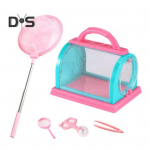 1 komplekti loomap&uuml;&uuml;dja ​​komplekt koos vaatajakastiga v&otilde;rguklambriga pintsetid suurendusklaasiga lastele &otilde;ues looduse uurimiseks loomade p&uuml;&uuml;dmise vaatluste m&auml;nguasjade komplekt pruun