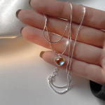 Trendikas elegantne kuukivist s&uuml;dameripats kaelakee h&otilde;bedase v&auml;rvi rangluu kett 1pc