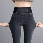 Teksad &otilde;hukesed teksap&uuml;ksid naiste k&otilde;rge v&ouml;&ouml;kohaga kitsad Jean Vintage pesupliiats, veniv leggin 38