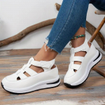 Naiste stiilsed suvised kiilusandaalid hingava pehme tallaga puhkusejalatsid 35 valge