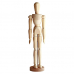 Joonistusmannekeen Puidust inimmannekeen joonistamiseks ja maalimiseks 13cm kunstiline mannekeen koos alusega