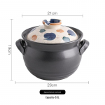 K&otilde;rge temperatuurikindel k&auml;sitsi maalitud Jaapani hautamispott - Keraamiline kastrul kaanega
