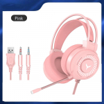 Professionaalsed LED-valgusega juhtmega m&auml;nguri k&otilde;rvaklapid mikrofoniga PS4 jaoks PS5 Xbox One arvuti bass-stereo arvutim&auml;ngu peakomplekti kingitused