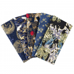 Jaapani stiilis lilleline puuvillakanga komplekt: 5 v&auml;rvi patchwork k&auml;sit&ouml;&ouml;projektide jaoks