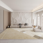 2024 Valgusk&uuml;llane Luksuslik Kreemjas Stiilis Libisemisvastane Vaip, Prantsuse Retro Kujundus Elutuppa ja Magamistuppa 140x200cm - Non-slip Imitation Cashmere