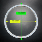 18/20/22/24Cm Silikoonkummist tihendiga pliidi kaane tihendusr&otilde;ngas Elektrilise survepliidi vahetus 2-6L pliidi tihendite jaoks 20CM