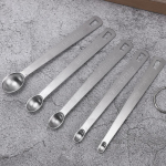 5 tk/komplekt M&otilde;&otilde;telusikas Roostevaba teras Kohv Maitseained Mitme suurusega lusikas 5Pcs