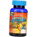 Laste multivitamiinid C-vitamiiniga, Zoo Friends Multi Gummies Plus Extra C, 21st Century 60 tk Puuviljane (36440107) 60tab Fruit
