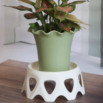 Flower Pot Holder 21 cm Diameter Riser Stool Round Floor Standing Minimalist Design Display Stand