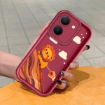 Pehme silikoonist ruudukujulise redeli mustriga telefoni&uuml;mbris, t&auml;ielikult kattev, kaamera p&otilde;rutuskindel kaitse, kummist &uuml;mbris Vivole Vivo Y22 must