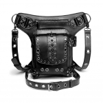 Euroopa ja Ameerika punk naiste &uuml;he &otilde;laga crossbody kott, v&auml;listingimustes mobiiltelefoni trend needitud v&ouml;&ouml;kott must