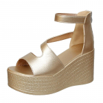 Naiste avatud varbaga paksu platvormiga sandaalid pahkluu rihmaga kiilkontsaga gladiaator sandaalid naistele 2025 suvi paksu p&otilde;hjaga rannajalatsid 42