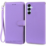 Samsung Galaxy M55 &uuml;mbris Nahast Rahakott Klappiga Telefoni&uuml;mbris Samsung M55 M156B jaoks Kate Samsung Galaxy M55 5G jaoks &Uuml;mbris Fundas For Samsung M55 5G helesinine v&auml;rv