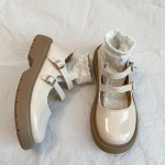 Mustad prantsuse retro &uuml;mara ninaga platvormiga v&auml;ikesed nahkkingad naistele 2025 uus suvine seelik madala s&auml;&auml;rega Mary Jane &uuml;hekordne king 34 beež