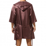 Meeste satiinist lahtised hommikumantlid, kerged magamisriided poolvarrukatega kimono hommikumantel L kohv