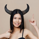 Devil Horn Hairband Hairpin Hair Hoop for Performance Dress up Photo Props Party