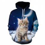 Kevad-s&uuml;gis armas 3d kassi kapuuts Meeste naiste kampsun Harajuku kapuutsiga s&uuml;gisene loomavalge t&auml;navariietus Pullover Suurem&otilde;&otilde;tmelised topid L