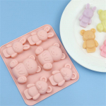 Multi Bear Silikoonist K&uuml;psetusvormi Loomakooki Kommide Tarretisest &Scaron;okolaadi valmistamise Komplekt J&auml;nkuseebi K&uuml;&uuml;nlavormi J&auml;&auml;aluse kingitused One Size roosa