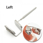 Dental Lip Cheek Isolator Lip Cheek Separator Retractors Stainless Steel Lingual Separator Tongue Isolator with mirror Reflector 1 piece Left